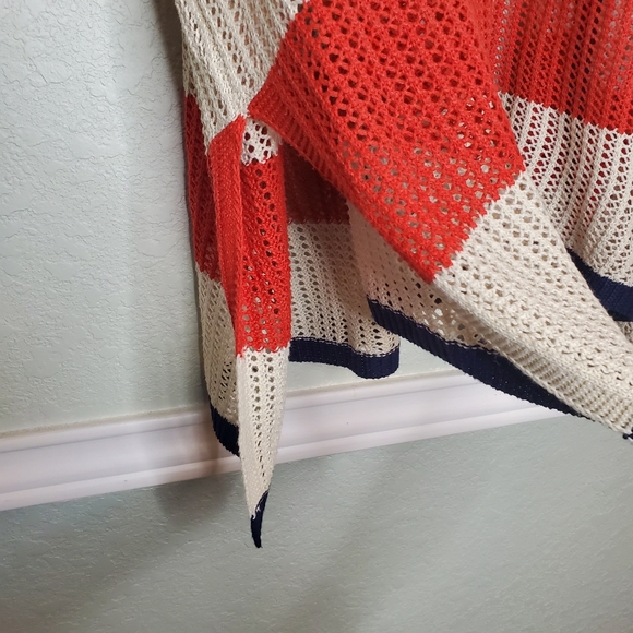 MICHAEL STARS | Striped Open Crochet Knit Cardigan - Picture 7 of 8